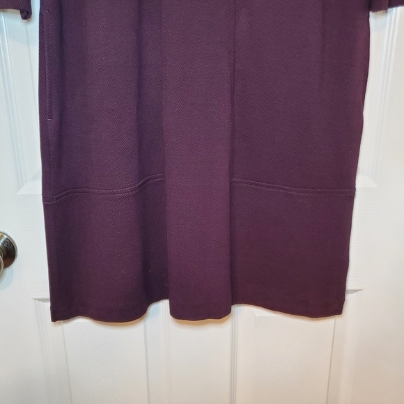 J. Jill Ponte Knit Black Red Herringbone Dress with Pockets Sz MP - Picture 5 of 11